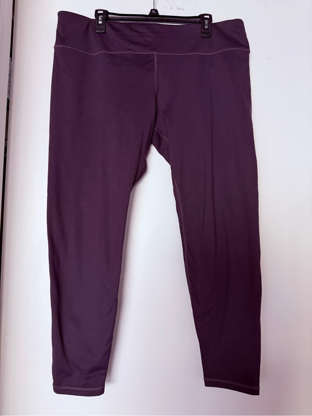 Athleta Polartec Alpine Valley Leggings Purple Fleece Lined Back Zipper Pocket